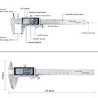 Digital Caliper Measuring Tool, IP54 Waterproof Stainless Steel Vernier Caliper - Image 4