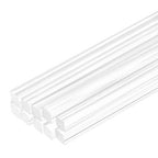 MECCANIXITY 10pcs Acrylic Square Rods 1/4" x 10" Clear Acrylic Dowel Rods by MECCANIXITY