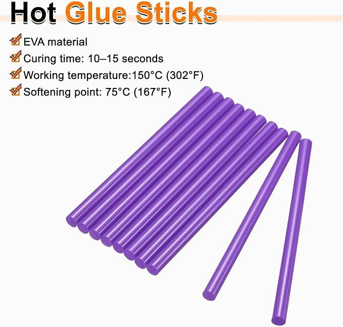 HARFINGTON 10pcs Hot Glue Sticks 0.43" Dia x 5.91" Long EVA Mini Hot Melt - Image 4