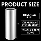 Frienda 12 Inches x 80 ft Rolls 4 Mil Acetale Stencil Sheets - Image 2
