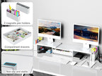 Spacrea Metal Desk Organizers and Accessories, Dual Monitor Stand Riser - Image 6