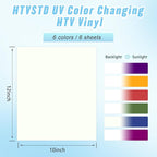 HTVSTD Color Changing Heat Transfer Vinyl 6Sheets 12×10in Iron on Vinyl | - Image 2