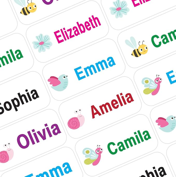 Personalized Waterproof Name Labels Press and Stick Custom Name Stick on by GILBIN