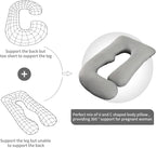 U-Shaped Pregnancy Pillow for Sleeping, Full Body Support for Back, HIPS & - Image 4