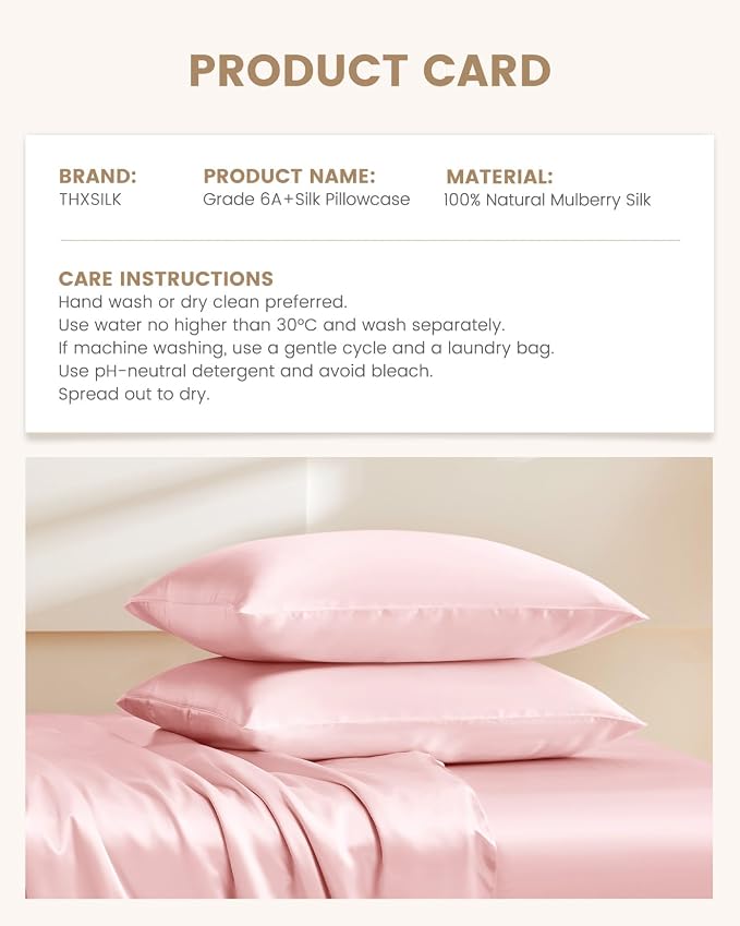 THXSILK 100% Mulberry Silk Pillowcase - Image 8