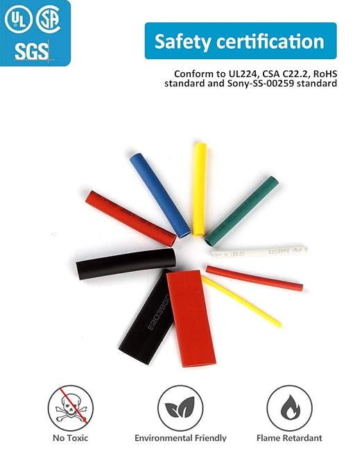 innhom 650pcs Heat Shrink Tubing Heat Shrink Tube Wire Shrink Wrap Shrinkage - Image 6