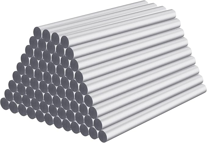 Metallic Silver Hot Glue Sticks Mini, Small Adhesive Glue Sticks by ENPOINT
