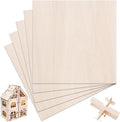 5 Pack Balsa Wood Sheet, Unfinished Wooden Squares Boards Balsa Plywood Wood by Gabrella