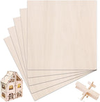 5 Pack Balsa Wood Sheet, Unfinished Wooden Squares Boards Balsa Plywood Wood by Gabrella