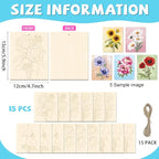 15 Pcs Unfinished Wood Crafts to Paint - Image 2