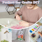 1100pcs QPIXVB Pink Pony Beads, Hair Bead - Image 4