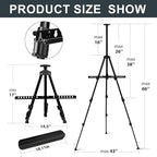 AROIC 4 Pack Art Painting Display Easel Stands, Portable Adjustable Aluminum - Image 3