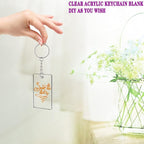 90 Pieces Clear Acrylic Keychain Blanks Rectangle | 2 Inch Plastic Clear - Image 4