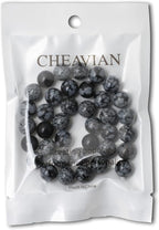 35PCS 10mm Natural Black Snowflake Obsidian Gemstone Round Loose Beads Stone - Image 5