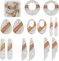 FASHEWELRY 14Pcs Resin Wood Earring Charms by FASHEWELRY