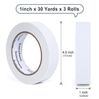 Double Sided Tape 1 Inch x 30 Yards, 3 Rolls Double-Sided Adhesive Tape - Image 2