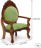 Dollhouse Chair 2PCS Miniature Furniture Retro Vintage Chair Wooden Accessories - Image 5