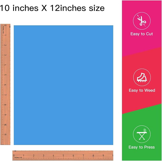 JANDJPACKAGING Sky Blue Heat Transfer Vinyl - Image 6