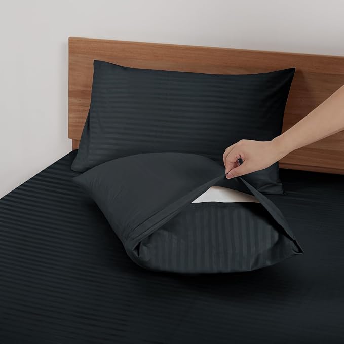 Mejoroom Striped Queen Size Sheet Set - Image 4