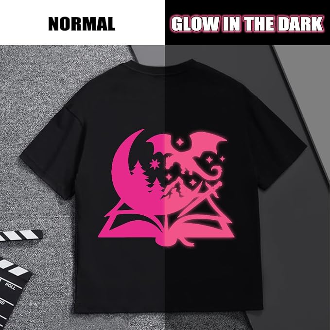 HTVVETUR Glow in The Dark HTV Heat Transfer Vinyl Roll 12 Inch by 20 Feet Iron - Image 5