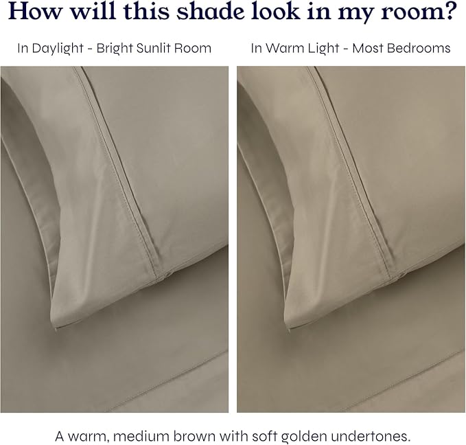 California Design Den Twin Bed Fitted Sheet, Soft 400 Thread Count 100% Cotton - Image 4