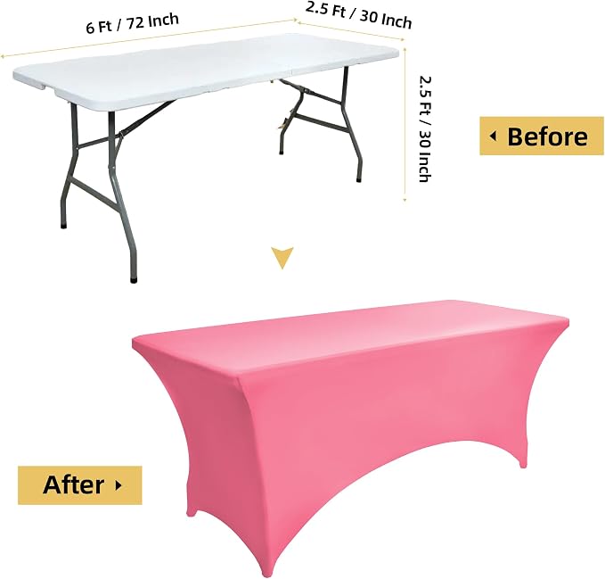 10-Pack 6ft Spandex Table Covers - Image 7