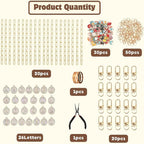 Keychain Making Kit Bag Charm Kit Metal Keychain Clips - Image 2