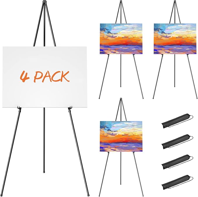 Easel Stand for Display, Aredy 63" Portable Painting Easel, Lightweight Metal by Aredy