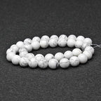 MJDCB AAAA Natural Stone Beads White Howlite Turquoise Round Loose Beads - Image 2