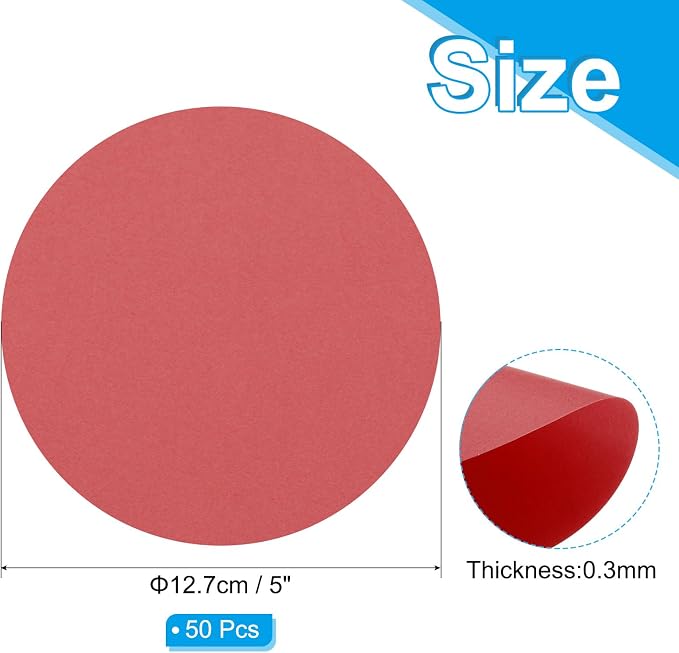 PATIKIL 5inch Circle Card Stock - Image 2