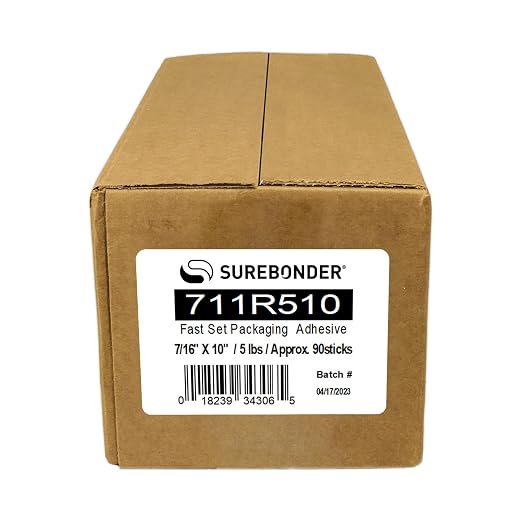 Surebonder 711R510 Full Size 10" Fast Set Packaging Hot Glue Sticks - Image 2