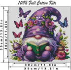 4 Pack Gnome Cross Stitch Kits for Adults Beginner, Counted Cross Stitch Kits - Image 2
