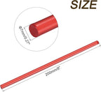uxcell Mini Hot Glue Sticks for Glue Gun 7mm x 200mm Transparent Dark Red 12pcs - Image 2