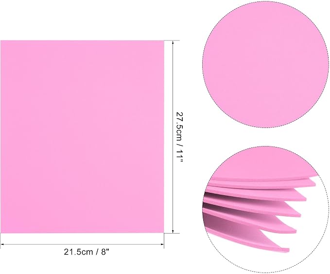 uxcell Light Pink EVA Foam Sheets 11 x 8 inch 1.7mm Thickness - Image 2