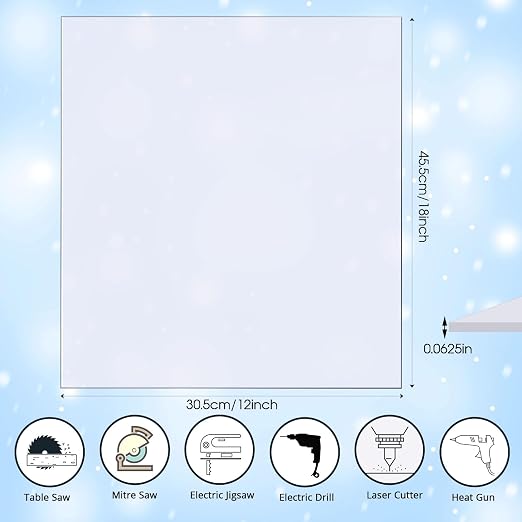Zonon 2 Pcs Polycarbonate Clear Plastic Sheets, Window Panel, Industrial - Image 2