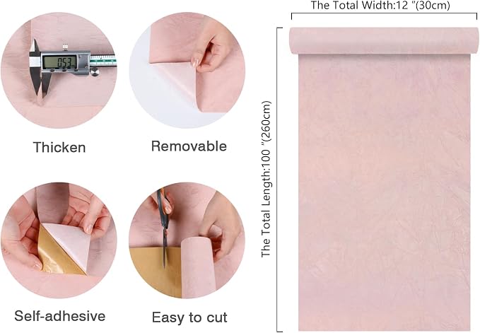 CHIHUT 12''x100'' Light Pink Felt Fabric Velvet Flocking Liner - Image 8