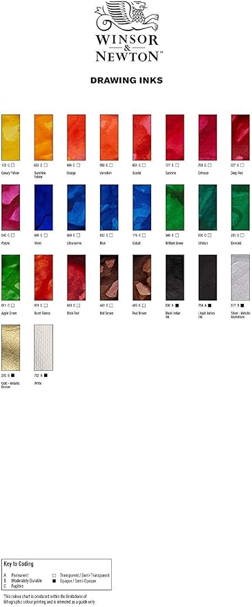 Winsor & Newton Drawing Ink, 30ml Bottle - Image 3