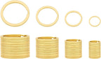 40 Pack Key Ring Keychain Mix 4 Sizes Golden Metal Flat Split Key Chains Rings by ZoloAJay