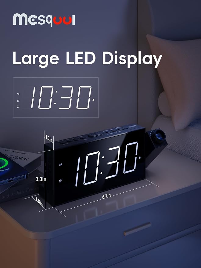 Mesqool Digital Projector Alarm Clocks - Image 3