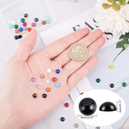 SUPERFINDINGS 46Pcs Natural Gemstoness Cabochons 6mm Half Round Cabochon Beads - Image 3