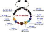 Women Stone Bead Charm Bracelet Universe Galaxy the Eight Planets Nine Planets - Image 3