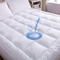WhatsBedding Waterproof Mattress Pad Full Size Cotton Top Down Alternative by WhatsBedding