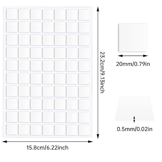 JANYUN 280 Pcs Double Sided Sticky Dots Removable Square Putty Clear Double - Image 2