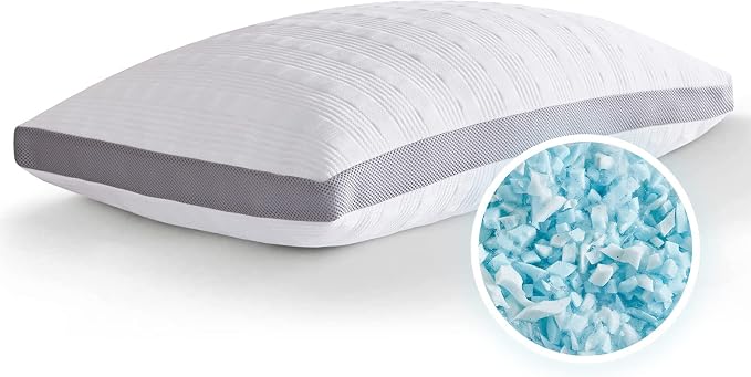 Meoflaw Cooling Pillows Standard Size, Shredded Memory Foam Bed Pillows by Meoflaw