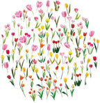 100Pcs Small Tulip Stickers Transparent - Image 7