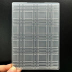 3D Plastic Embossing Folder Template Classic Checkered pattern1 Texture A6 Size - Image 2
