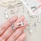 WOCRAFT 120pcs Antique Silver Sewing Tool Charm - Image 5