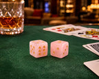 2 Pcs Mahjong Crystal Dice 16mm Pink Crystal D6 Mahjong Dice Set Mahjong Sieve - Image 6