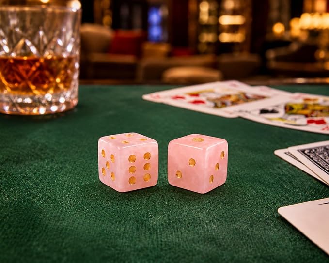 2 Pcs Mahjong Crystal Dice 16mm Pink Crystal D6 Mahjong Dice Set Mahjong Sieve - Image 6