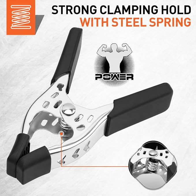HORUSDY 6-Piece 6 inch Spring Clamp, Heavy Duty Spring Metal Spring Clamps - Image 3